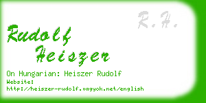 rudolf heiszer business card